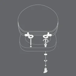Abattant Wc|Douceur D'Intérieur Abattant WC 37.5 x 46 cm en MDF imprimé Jade