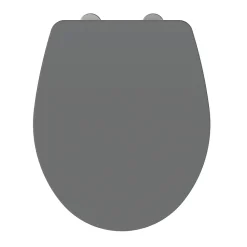 Abattant Wc|Allibert Abattant WC Slimeo en MDF coloris gris brillant avec frein de chute