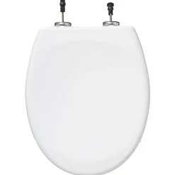 5Five Abattant WC antibactérien blanc à clipser avec frein de chute