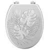 Douceur D'Intérieur Abattant wc aux impressions tropicales (37x47 cm - Gris)