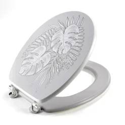Douceur D'Intérieur Abattant wc aux impressions tropicales (37x47 cm - Gris)