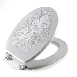 Douceur D'Intérieur Abattant wc aux impressions tropicales (37x47 cm - Gris)