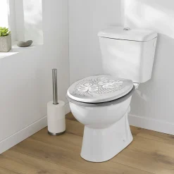 Douceur D'Intérieur Abattant wc aux impressions tropicales (37x47 cm - Gris)