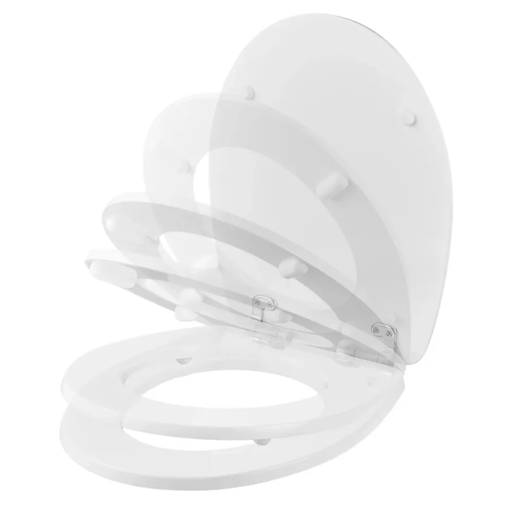 GoodHome Abattant WC avec frein de fermeture, blanc, Morava