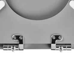 GoodHome Abattant WC avec frein de fermeture, gris, Morava
