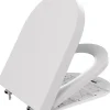 Abattant Wc|Anycée Max Abattant WC avec Système d'abaissement Automatique en Duroplast, ANYCEE MAX Couvercle de Toilette, en Forme de D