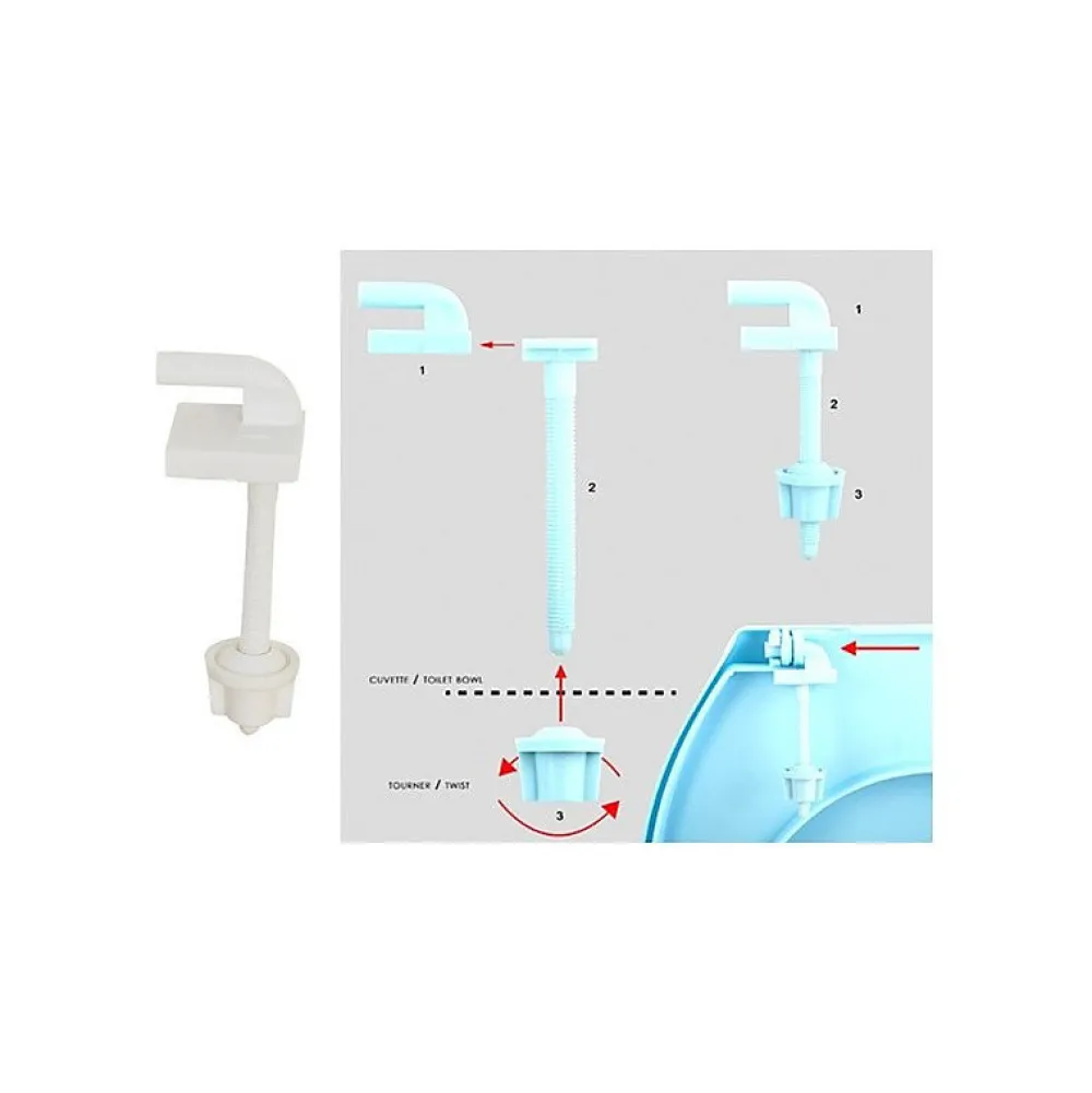 MSV Abattant wc Blanc Charnières PS