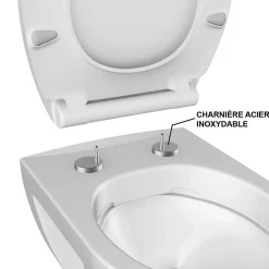 Abattant Wc|Bemis Abattant WC blanc brillant Slim