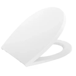 Planète Bain Abattant WC blanc de forme ovale en Polypropylène - Delfi
