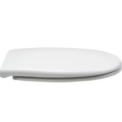 Planète Bain Abattant WC blanc de forme ovale en duroplast antibactérien avec fermeture ralentie, réglable et déclipsable - Melodi