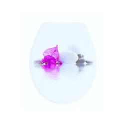 MSV Abattant wc BORNEO Blanc Rose Charnières PS