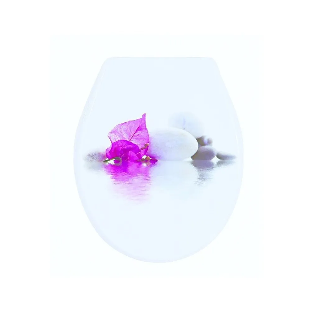 MSV Abattant wc BORNEO Blanc Rose Charnières PS