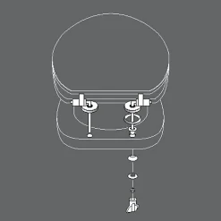 Douceur D'Intérieur Abattant wc charnieres metal 37.5 x 46 cm mdf imprime kelly Blanc
