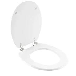 Douceur D'Intérieur Abattant wc charnieres metal 37.5 x 46 cm mdf imprime kelly Blanc