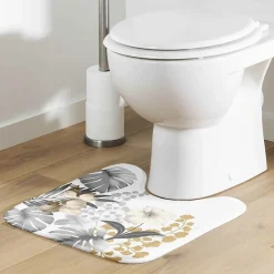 Douceur D'Intérieur Abattant wc charnieres metal 37.5 x 46 cm mdf imprime kelly Blanc