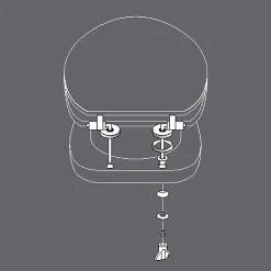 Douceur D'Intérieur Abattant wc charnieres metal 18 pouces mdf imprime vagabonde Sans