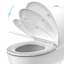 MTK Abattant WC déclipsable avec frein de chute gris, Versagrit