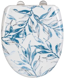 Abattant Wc| Abattant WC déclipsable imprimé fleurs bleues avec frein de chute Catala