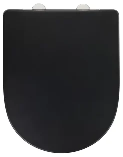 Abattant WC déclipsable noir avec frein de chute Exclusive