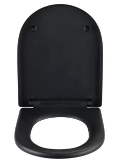 Abattant WC déclipsable noir avec frein de chute Exclusive