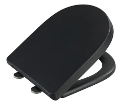 Abattant WC déclipsable noir avec frein de chute Exclusive