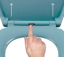 GoodHome Abattant WC Diani avec frein de chute bleu