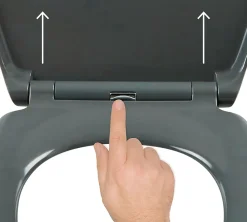Abattant Wc|GoodHome Abattant WC Diani avec frein de chute gris Cooke & Lewis