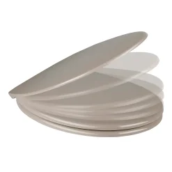 Abattant Wc|GoodHome Abattant WC Diani avec frein de chute taupe