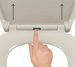 Abattant Wc|GoodHome Abattant WC Diani avec frein de chute galet