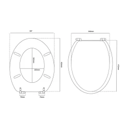 GoodHome Abattant WC en bambou avec frein de chute, Cervia