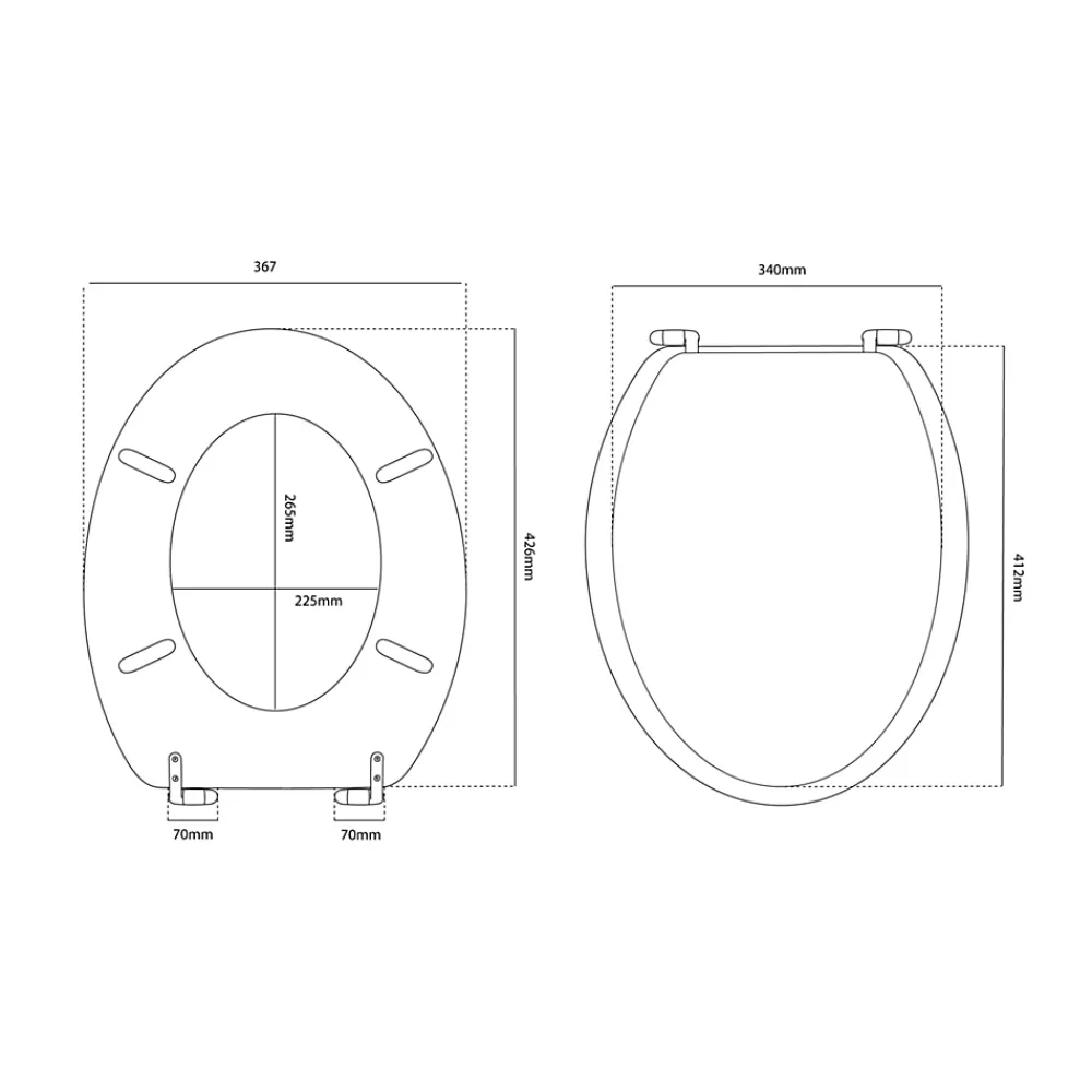 GoodHome Abattant WC en bambou avec frein de chute, Cervia