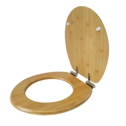 GoodHome Abattant WC en bambou avec frein de chute, Cervia