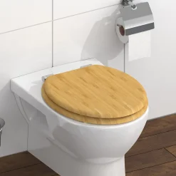 Abattant Wc|Schütte Abattant WC en Bambou massif BAMBOO avec frein de chute