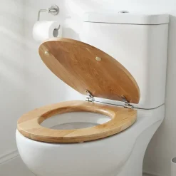 GoodHome Abattant WC en chêne avec fermeture standard, Cervia