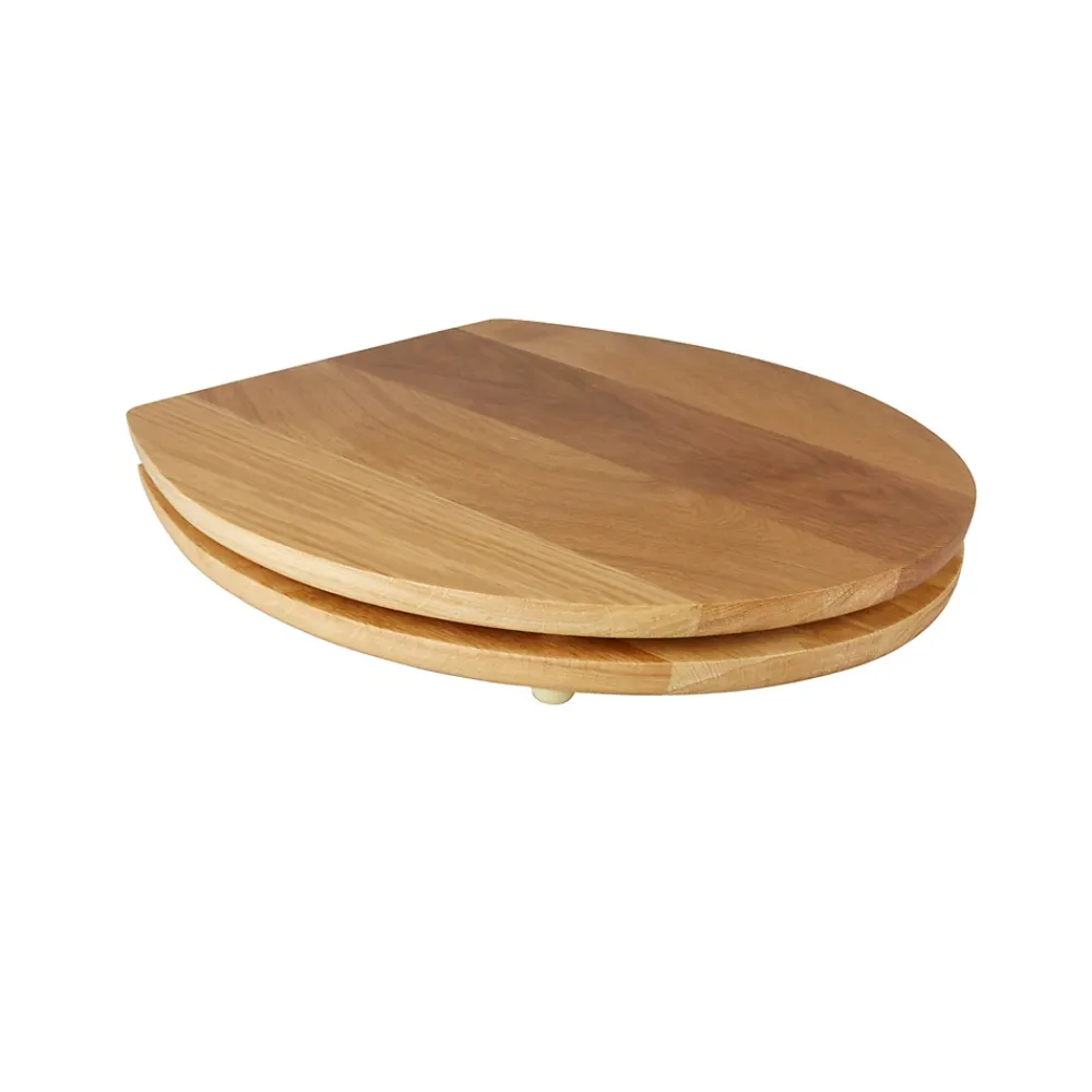 GoodHome Abattant WC en chêne avec fermeture standard, Cervia
