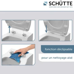 Abattant Wc|Schütte Abattant WC en duroplast ANTHRAZIT avec frein de chute Anthracite