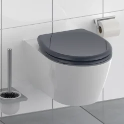 Abattant Wc|Schütte Abattant WC en duroplast ANTHRAZIT avec frein de chute Anthracite