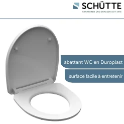 Abattant Wc|Schütte Abattant WC en duroplast gloss MAGIC LIGHT avec frein de chute Turquoise