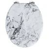 Wenko Abattant WC en MDF design marbre Onyx