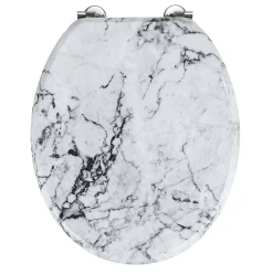 Wenko Abattant WC en MDF design marbre Onyx