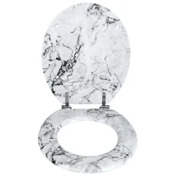 Wenko Abattant WC en MDF design marbre Onyx