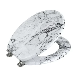 Wenko Abattant WC en MDF design marbre Onyx