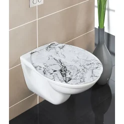 Wenko Abattant WC en MDF design marbre Onyx