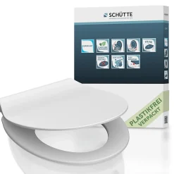 Schütte Abattant WC extra fin en duroplast SLIM avec frein de chute Blanc