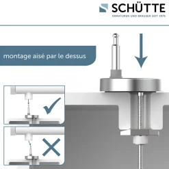 Schütte Abattant WC extra fin en duroplast SLIM avec frein de chute Blanc