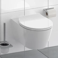 Schütte Abattant WC extra fin en duroplast SLIM avec frein de chute Blanc