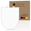 Instmaier Abattant WC forme en D en duroplast blanc avec frein de chute ALMA