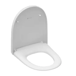 Instmaier Abattant WC forme en D en duroplast blanc avec frein de chute ALMA
