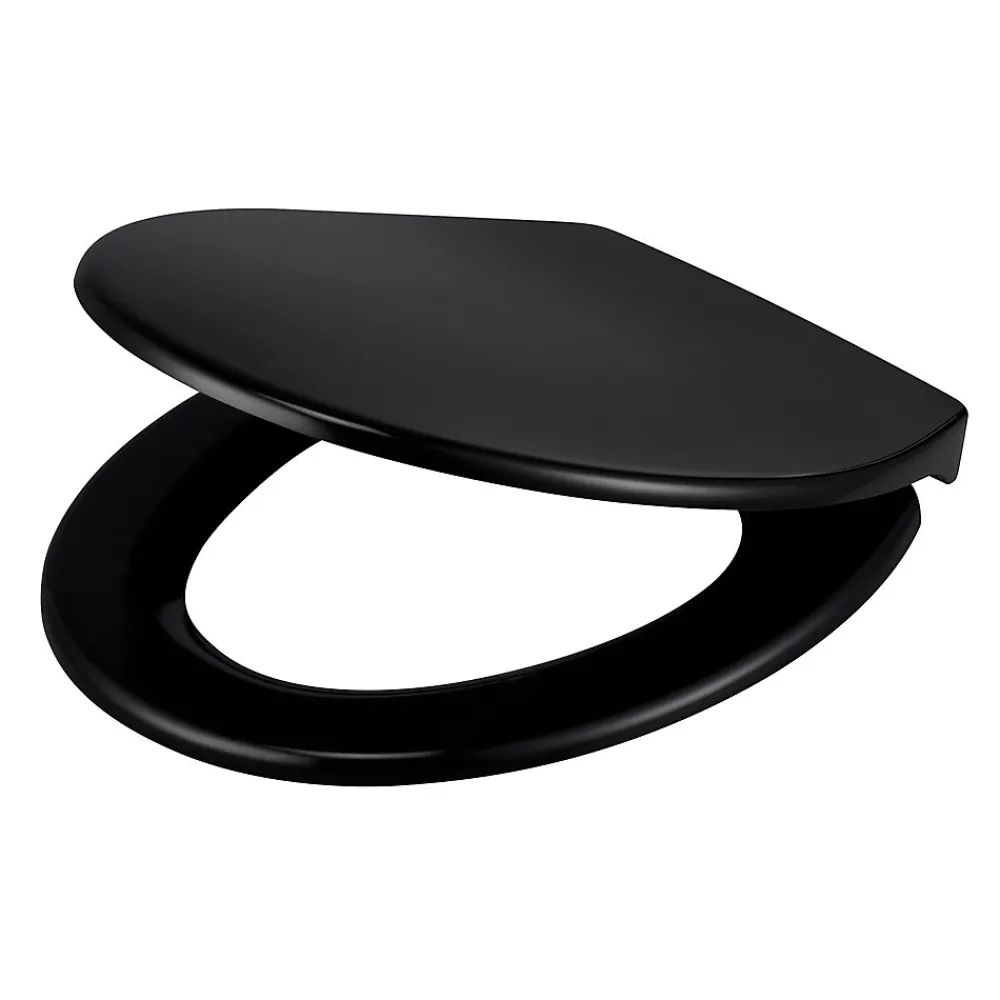 GoodHome Abattant WC Diani coloris noir en duraplast avec frein de chute