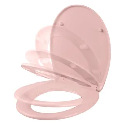 Abattant Wc|GoodHome Abattant WC Diani coloris rose en duraplast avec frein de chute